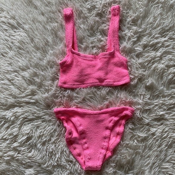 NWT Hunza G Xandra bikini set in bubblegum one size - Picture 4 of 7